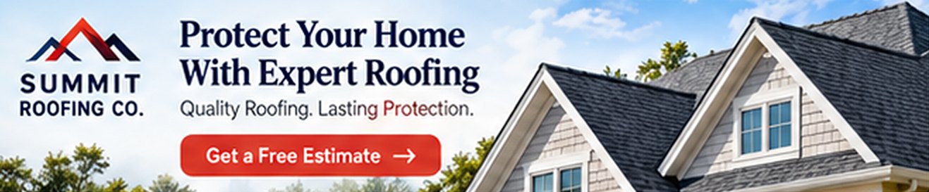 Sample Google banner ad for a roofing company